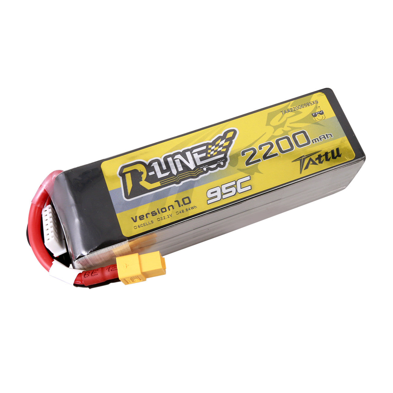 TATTU R-LINE 2200MAH 6S 95C LIPO XT60 - DroneDynamics.ca