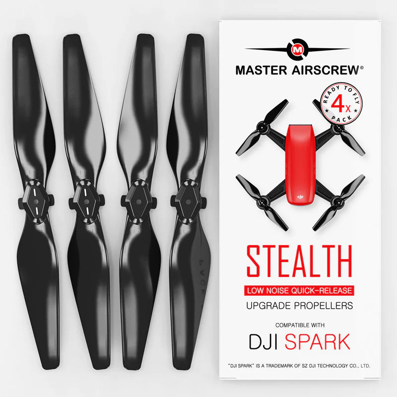 DJI Spark STEALTH Upgrade Propellers - x4 Black - DroneDynamics.ca