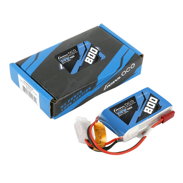 Gens Ace 800mAh 2S 7.4V 45C Lipo Battery Pack With JST-SYP Plug - DroneDynamics.ca