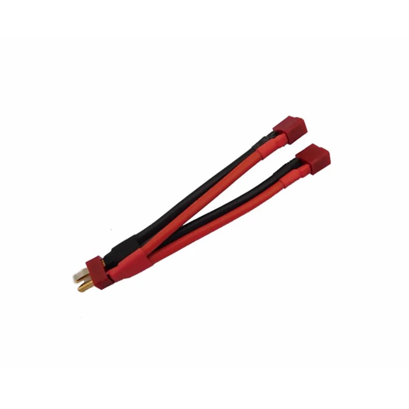 L017 Deans 2P Battery Harness For 2 Packs in Parallel 14AWG silicone wire L=10CM - DroneDynamics.ca