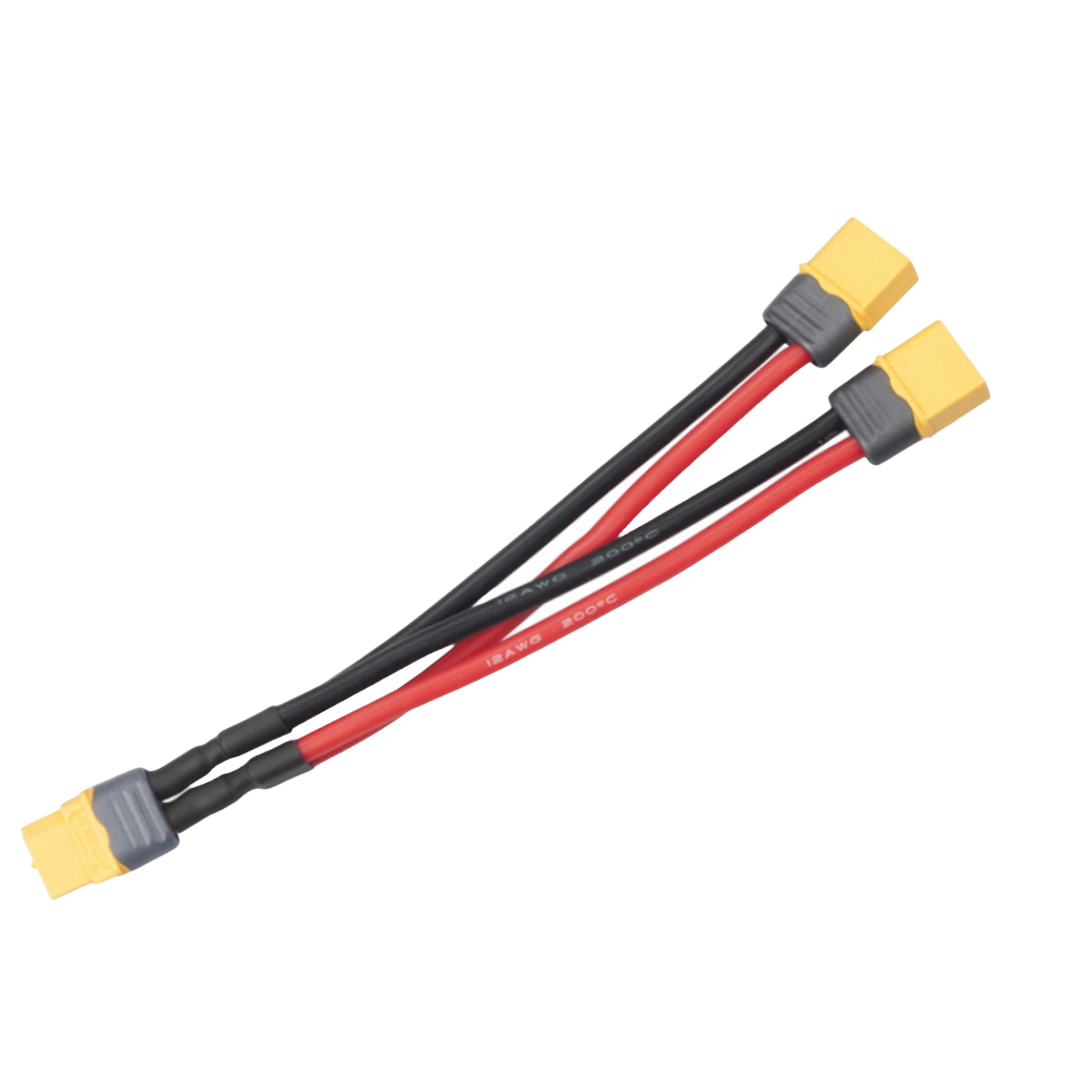 XT60 Parallel Battery Connector Cable Dual Extension Y Splitter Male to Female - DroneDynamics.ca