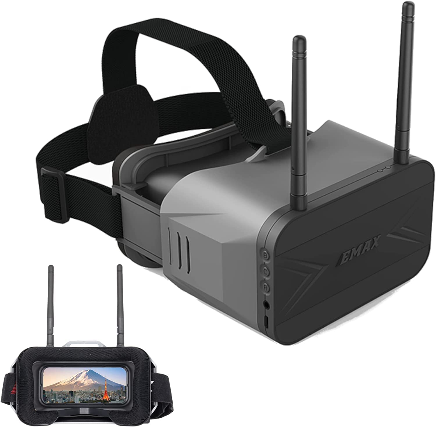 Transporter 2 Analog FPV Goggles w/ DVR and Removable Screen - DroneDynamics.ca