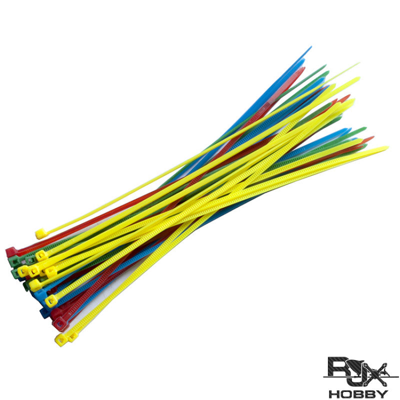 RJXHOBBY 40pcs Nylon Cable Ties Multi Color (2.5x100mm) - DroneDynamics.ca