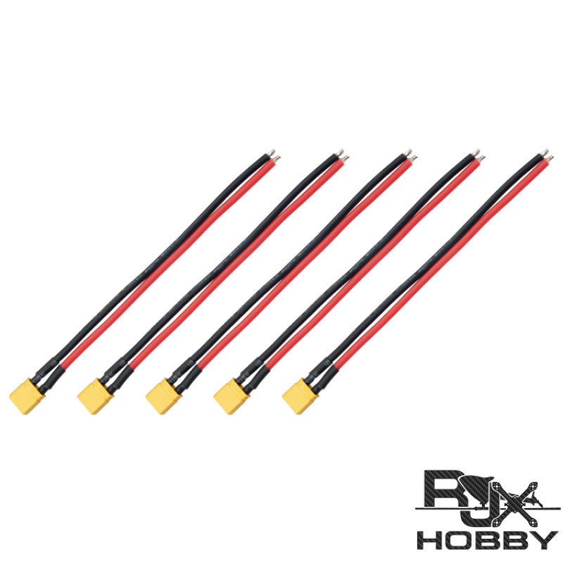 RJXHOBBY 5pcs XT30U Plug Male Connector with 150mm 16AWG Silicone Wire for RC LiPo Battery FPV Racing Drone - DroneDynamics.ca