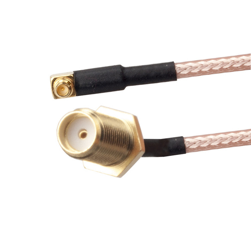 RJXHOBBY 120mm RF RG316 Pigtail SMA Female Antenna Connector to MMCX Male Coaxial Cable Adapter Right Angle (3pcs) - DroneDynamics.ca