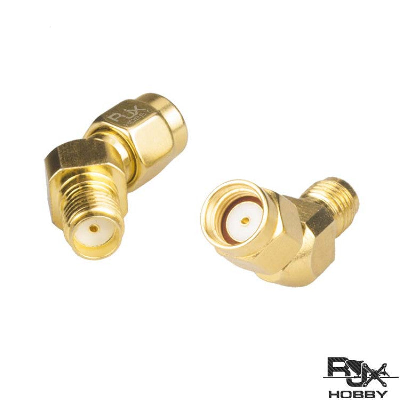 RJXHOBBY 2pcs SMA Female to RP SMA Male 45 Degree Antenna Adpater Connector for FPV Race RX5808 Fatshark Goggles Antenna - DroneDynamics.ca