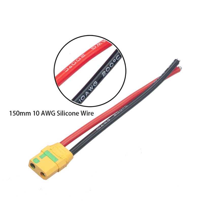 RJXHOBBY Anti Spark Male Female Set XT90-S Plug Connector With 150mm 10AWG Cable For RC Models Drone - DroneDynamics.ca