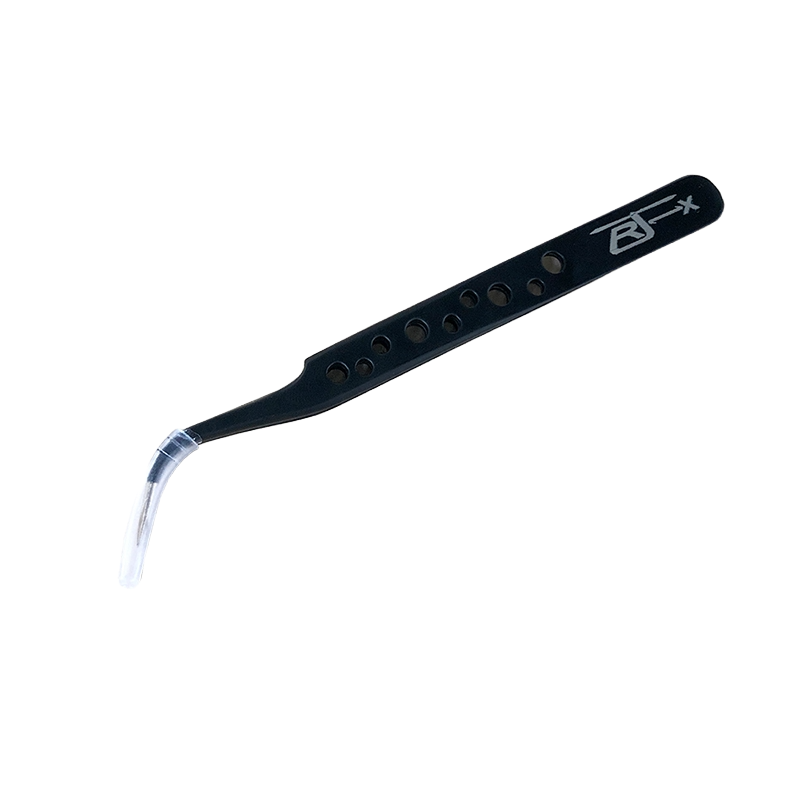RJX High Precision 45° Curved Tweezer Stainless Steel - DroneDynamics.ca