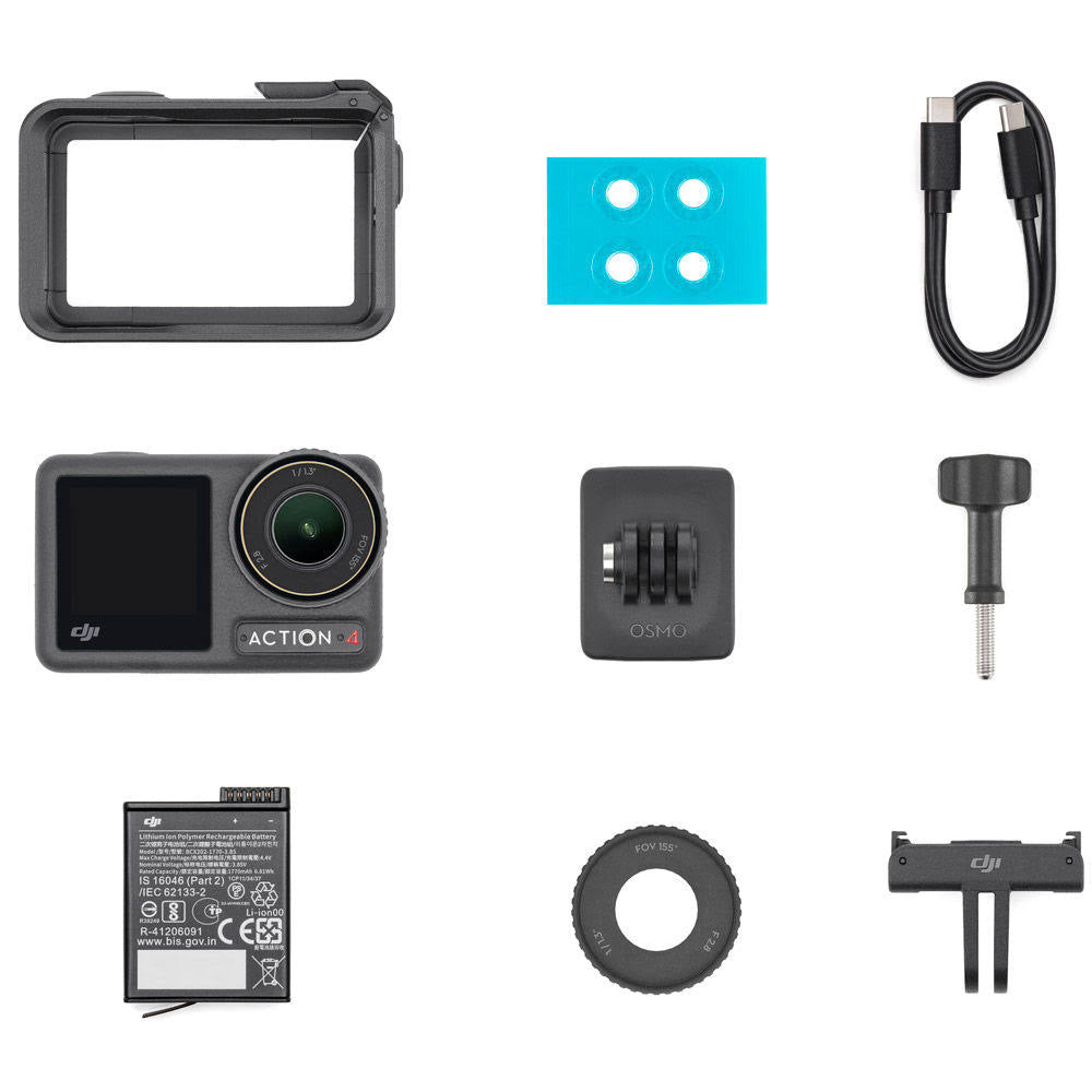 DJI Osmo Action 4 Adventure Combo - 4K/120fps Waterproof Action Camera