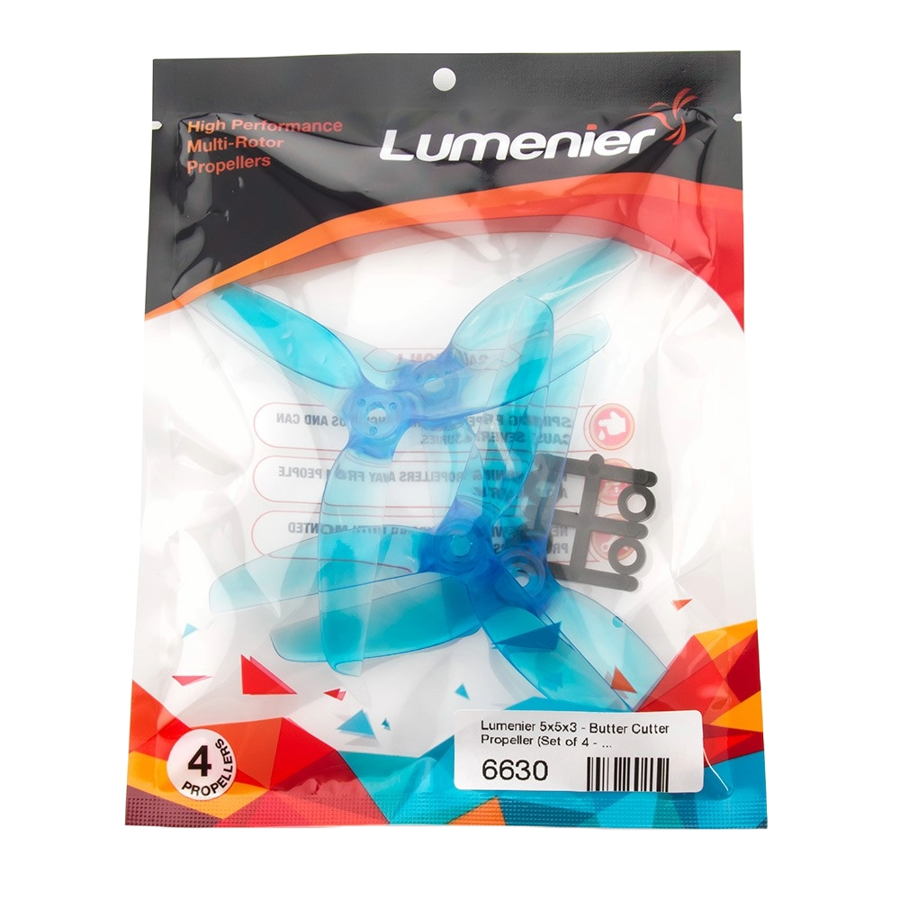 Lumenier 5X5X3 – Butter Cutter Propeller (Set of 4 - Clear) - DroneDynamics.ca