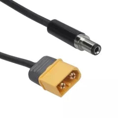 HP RJX - XT60 Male Bullet Connector to Male DC 5.5mm X 2.5mm DC5525 Rubber Power Cable for TS100 Electric Soldering Iron - DroneDynamics.ca