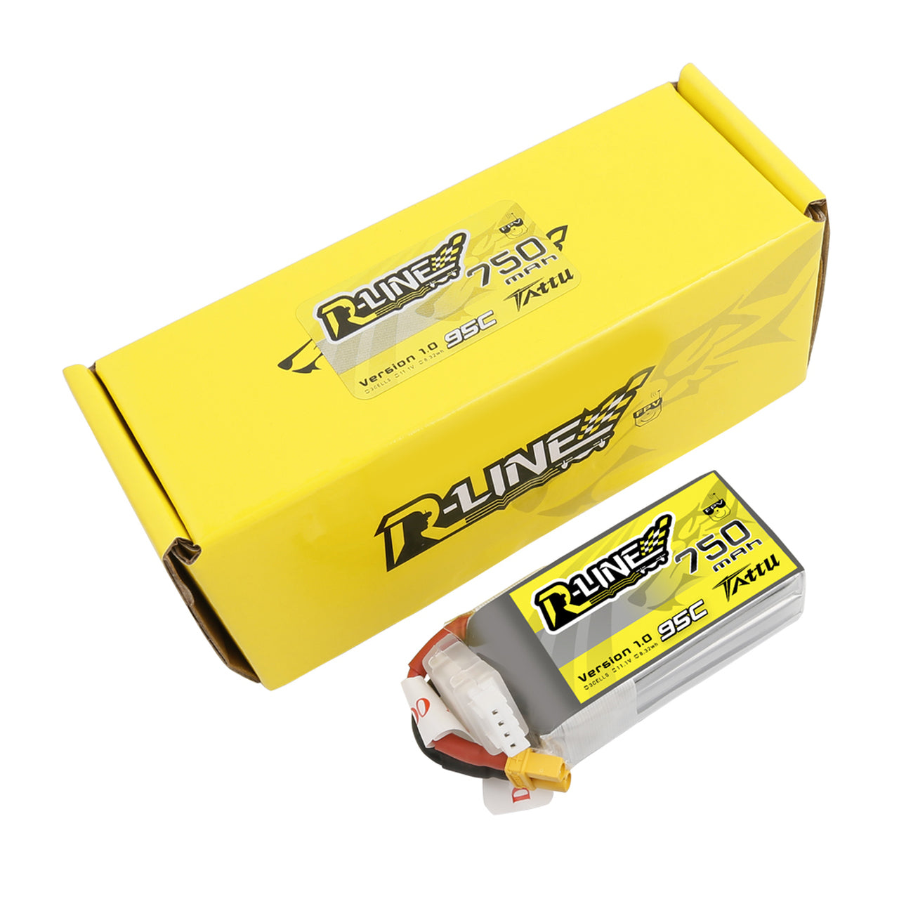 Tattu R-Line 750mAh 11.1V 95C 3S1P Lipo Battery Pack with XT30 Plug - DroneDynamics.ca