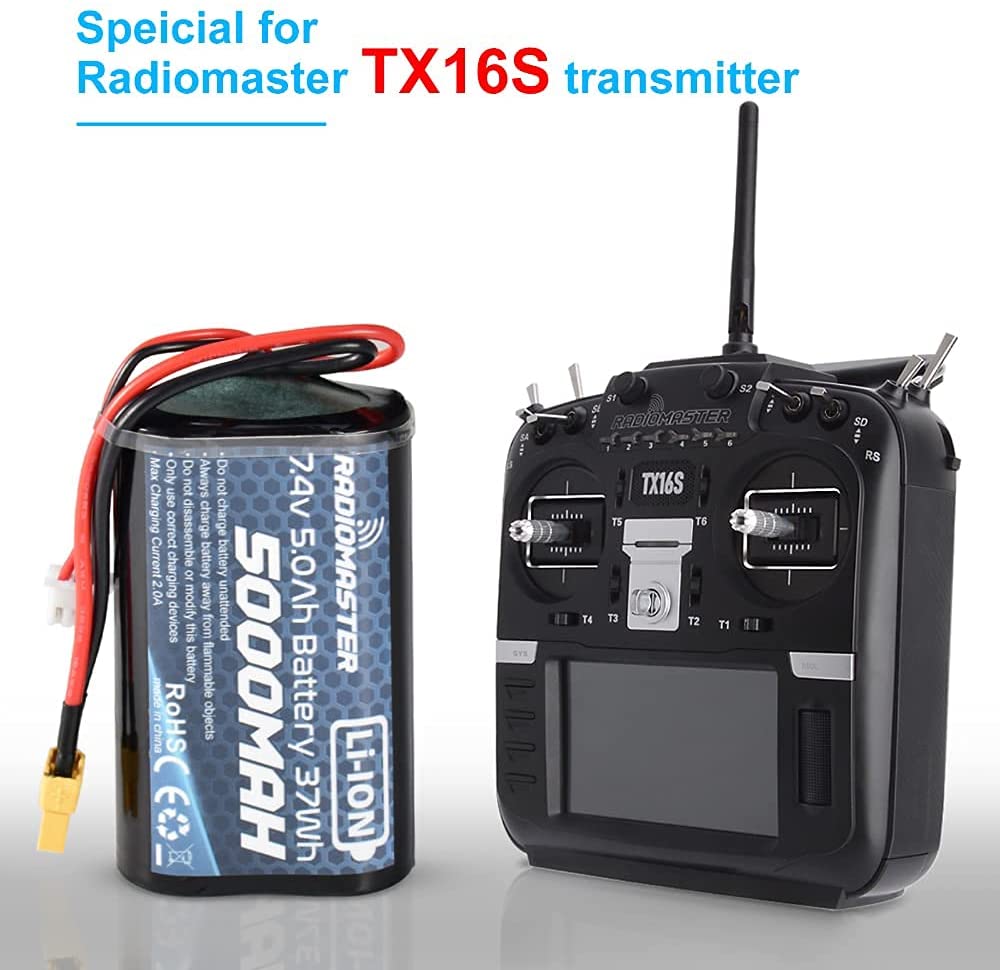 RADIOMASTER 5000MAH 2S LI-ION BATTERY PACK FOR TX16S - DroneDynamics.ca