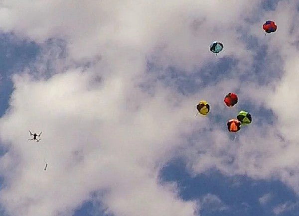 No-Tangle Parachute with Parachutist, Set of 3 - DroneDynamics.ca