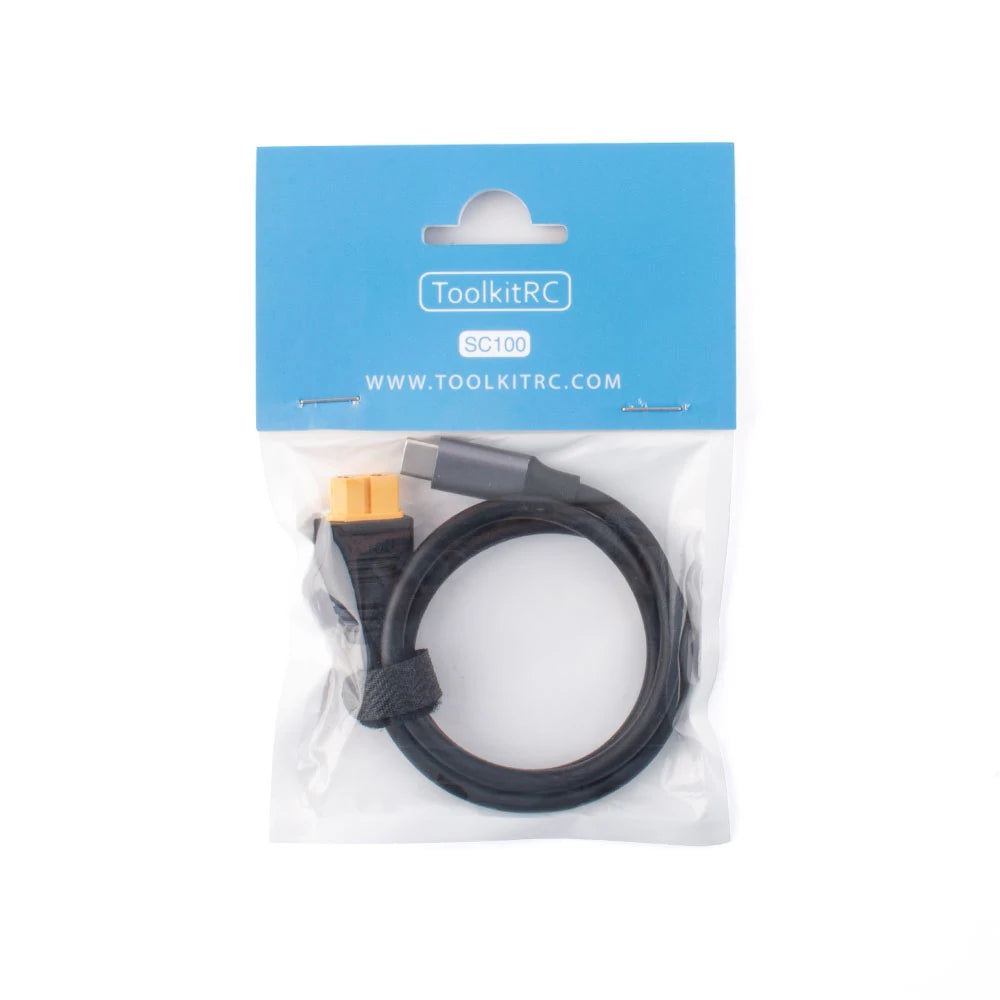 Toolkitrc SC100 Type-C to XT60 Charging Cable for Toolkitrc M7 M6 M6D M8S Charger - DroneDynamics.ca