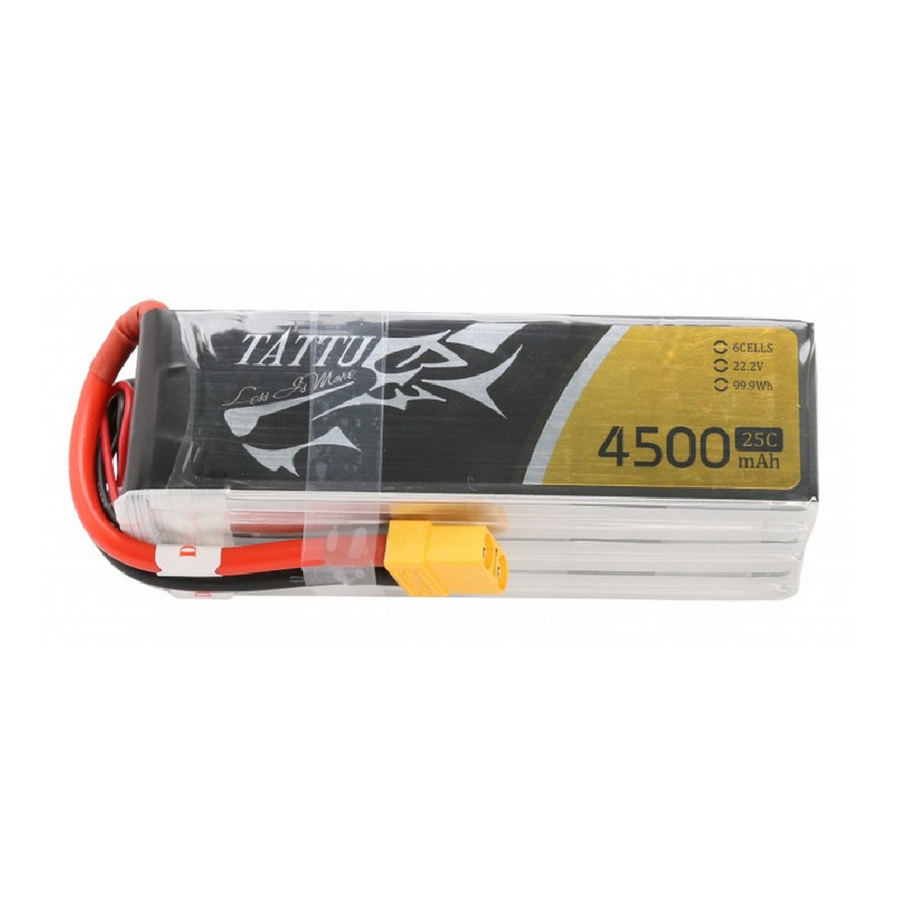 Tattu 4500mAh 22.2V 25C 6S1P Lipo Battery Pack with XT60 Plug - DroneDynamics.ca